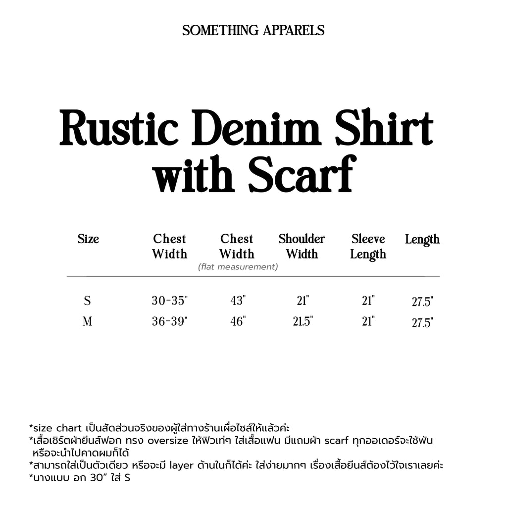SOMETHING RUSTIC DENIM SHIRT WITH SCARF
