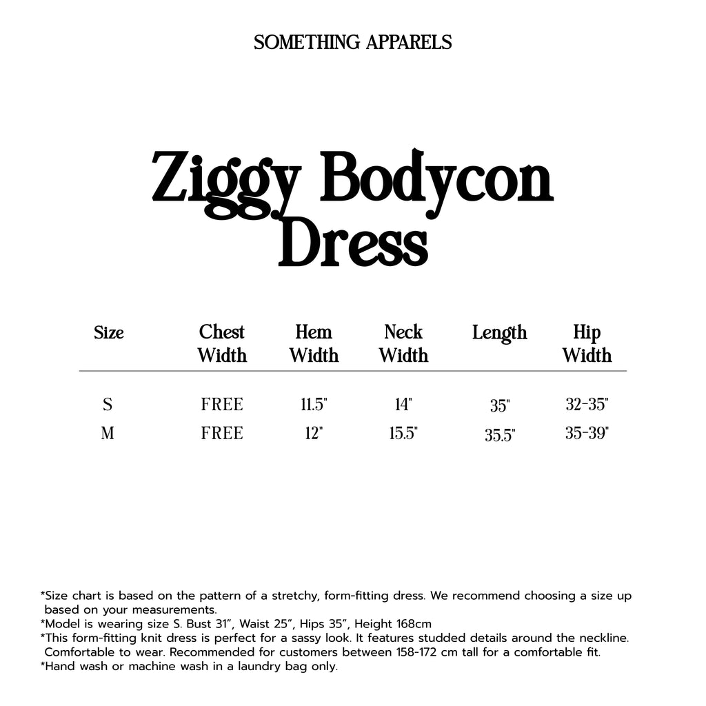 SOMETHING ZIGGY BODYCON DRESS (10 days PRE-ORDER)