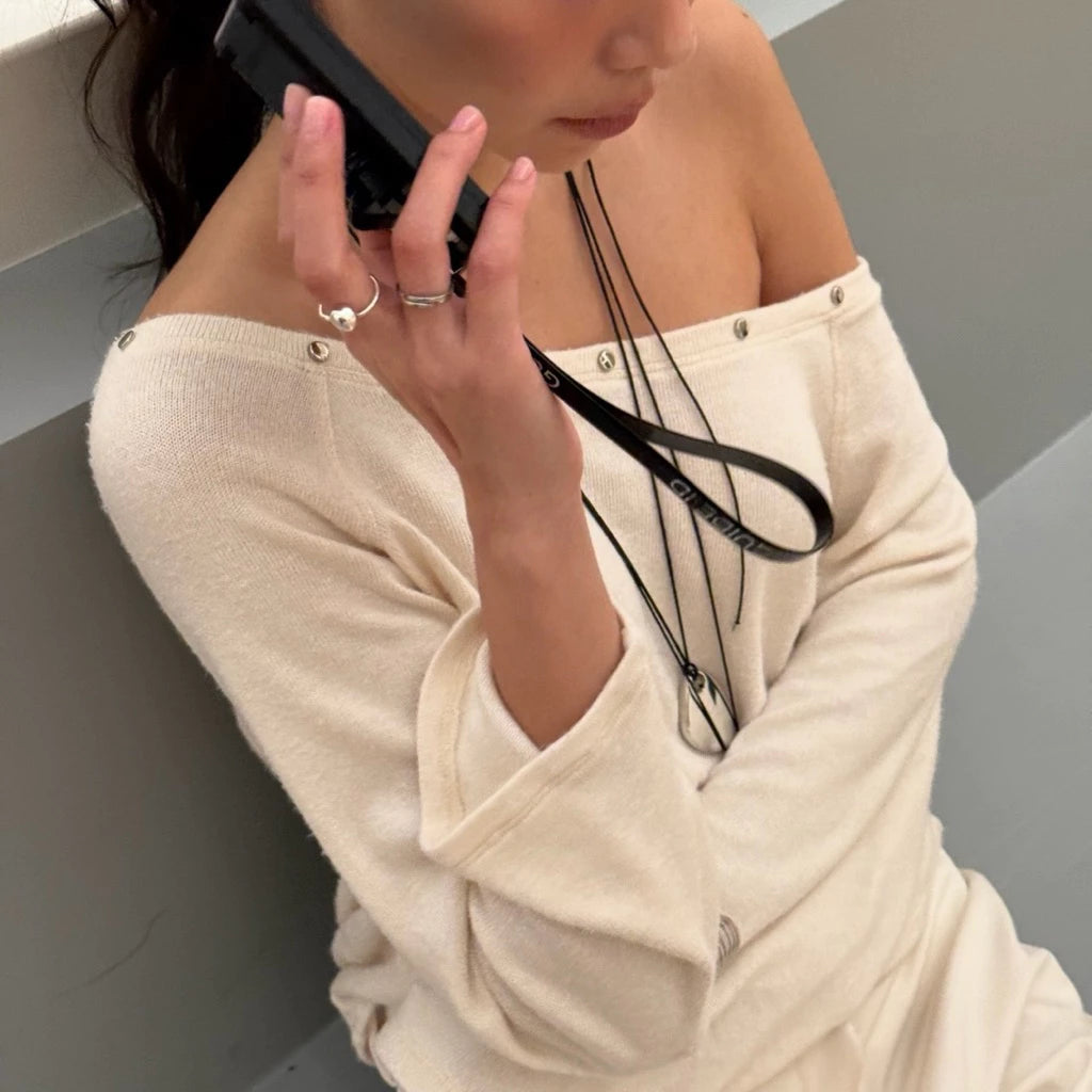 SOMETHING CUSTARD OFF SHOULDER TOP