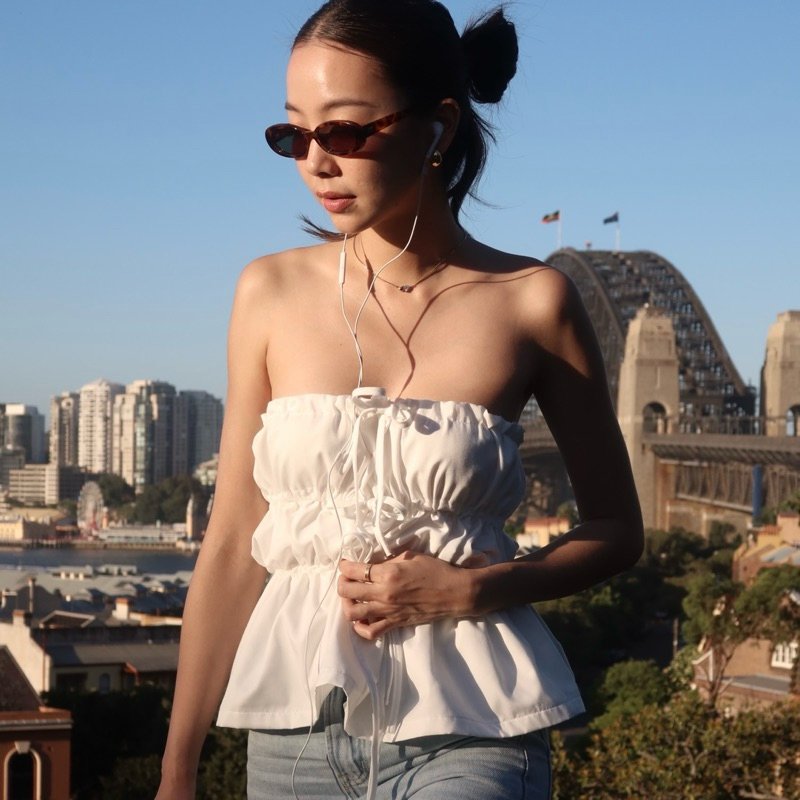 SOMETHING HEAD-TO-TOE RIBBON TIE (OFF WHITE)