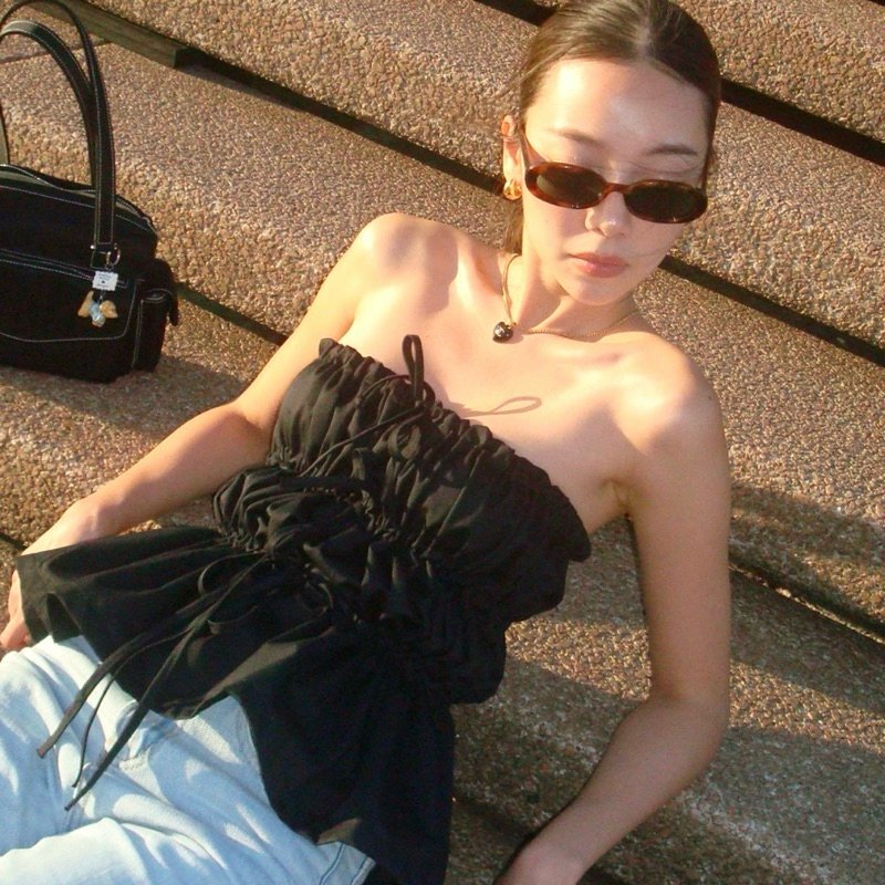 SOMETHING HEAD-TO-TOE RIBBON TIE (BLACK)