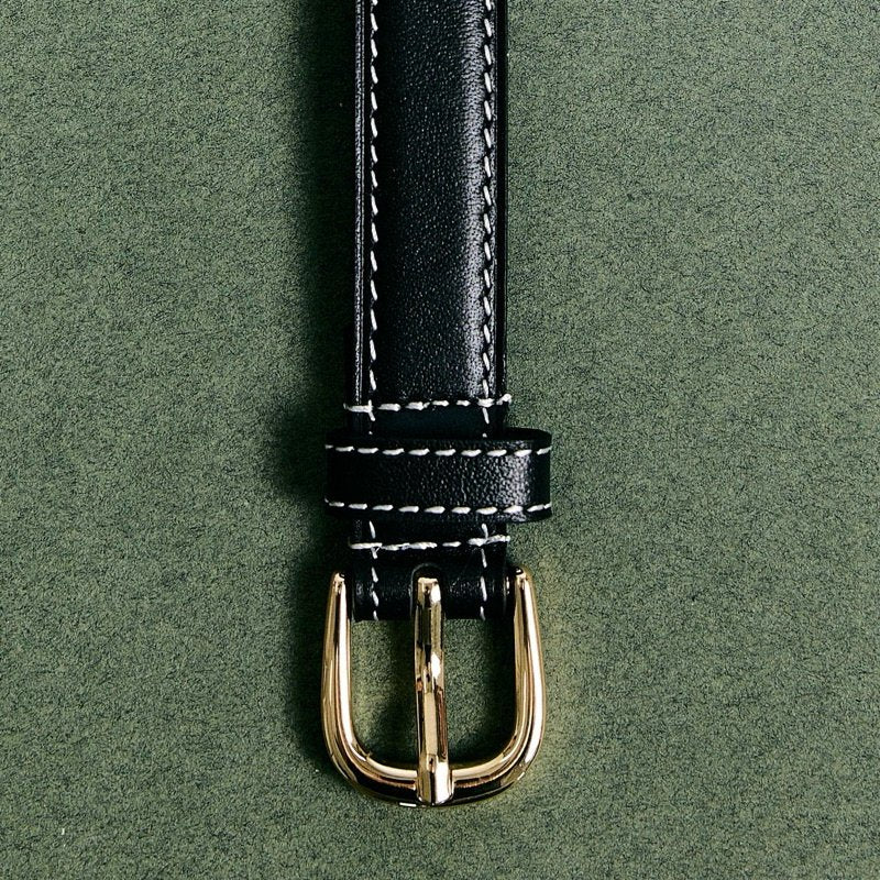 SOMETHING THE CLASSIC BELT (BLACK COWHIDE)
