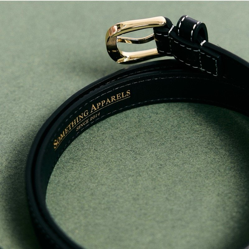 SOMETHING THE CLASSIC BELT (BLACK COWHIDE)