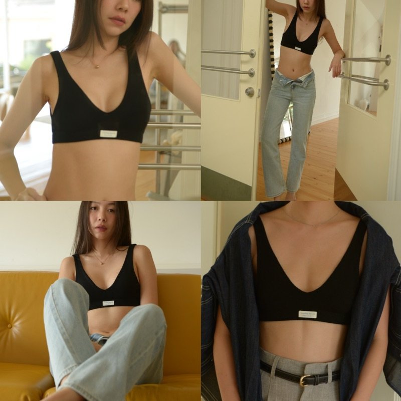 SOMETHING BELLE BRA TOP (BLACK)