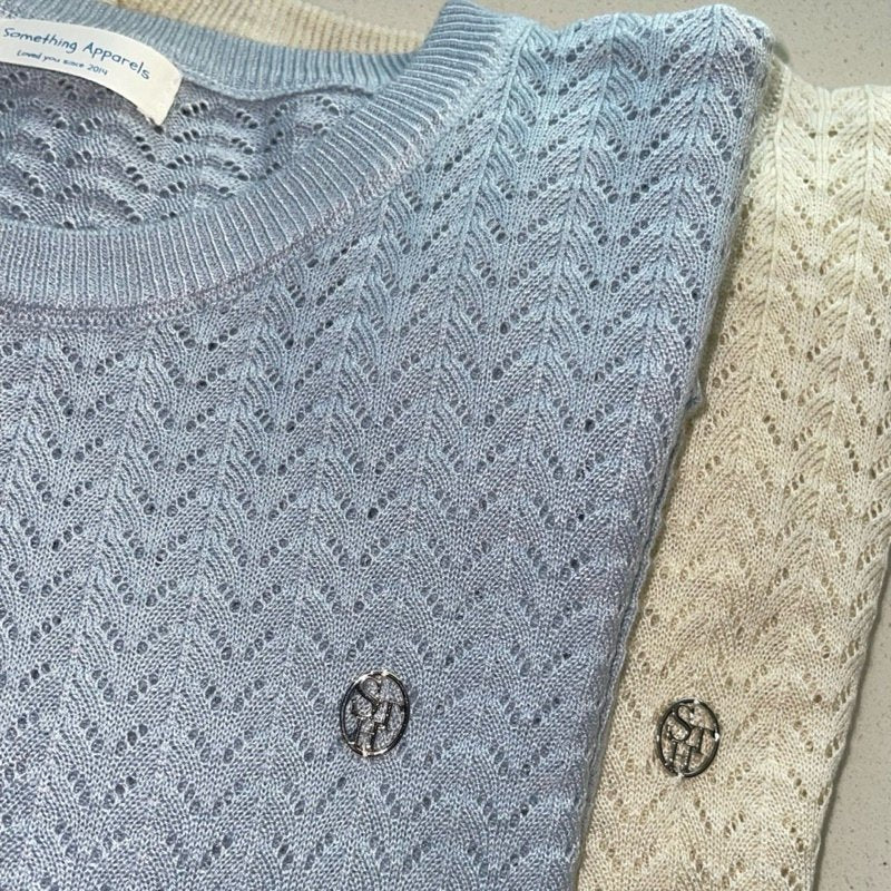 SOMETHING AMILIA KNIT TOP (BLUE)