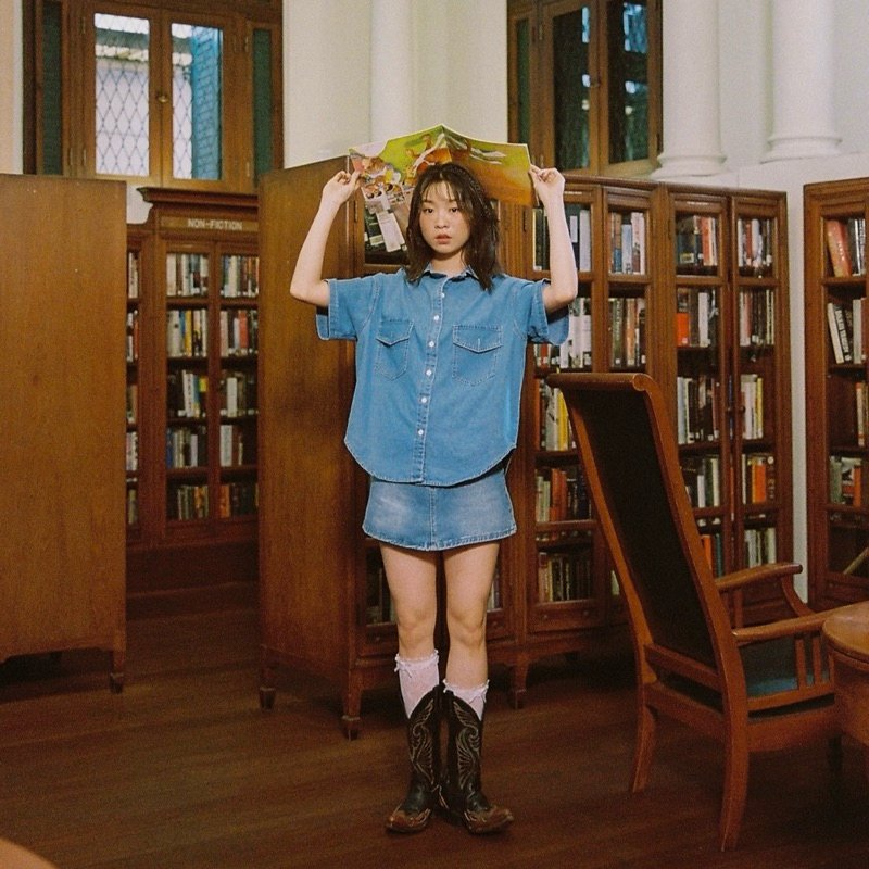 SOMETHING PÂLE BLEU DENIM SHIRT