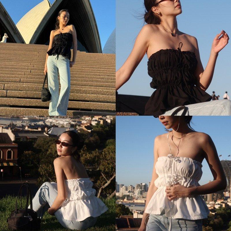 SOMETHING HEAD-TO-TOE RIBBON TIE (OFF WHITE)