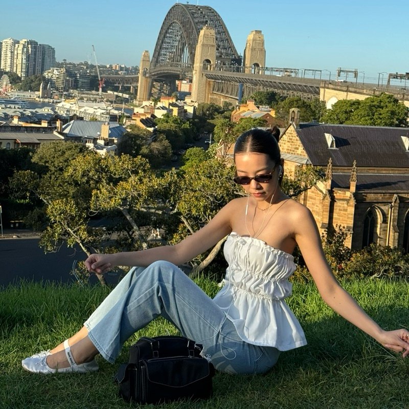 SOMETHING HEAD-TO-TOE RIBBON TIE (OFF WHITE)