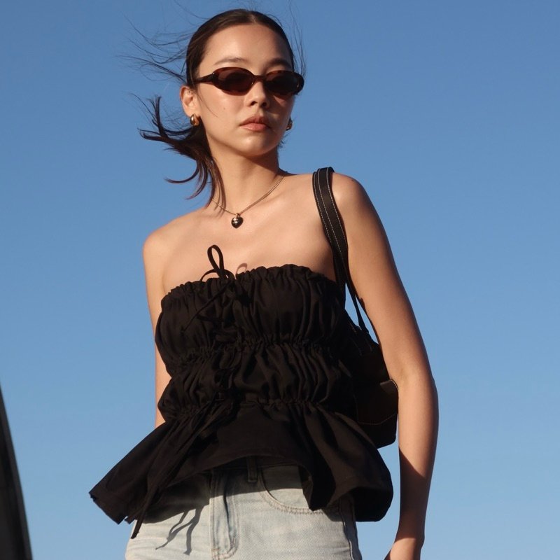 SOMETHING HEAD-TO-TOE RIBBON TIE (BLACK)