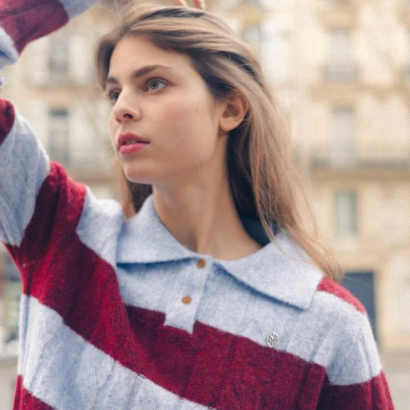 SOMETHING ROSÉ WOOL KNIT SWEATER