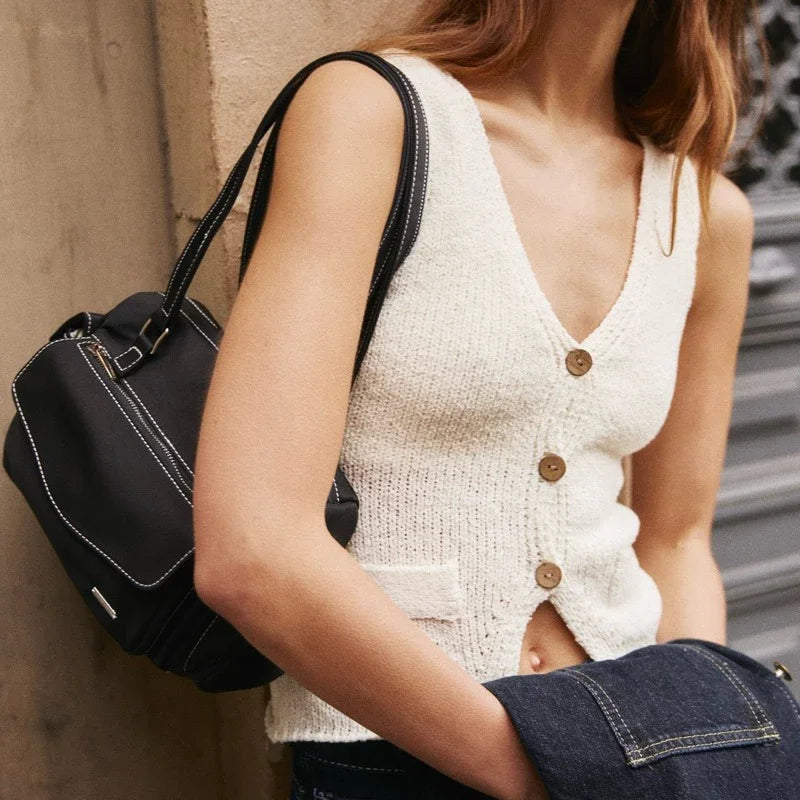 SOMETHING SUSIE KNIT VEST (VANILLA)