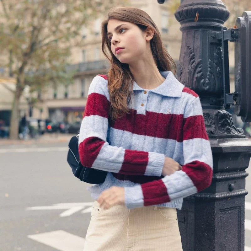 SOMETHING ROSÉ WOOL KNIT SWEATER