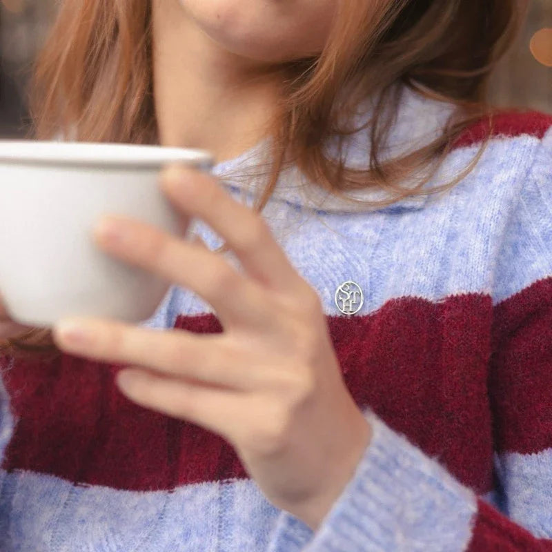 SOMETHING ROSÉ WOOL KNIT SWEATER