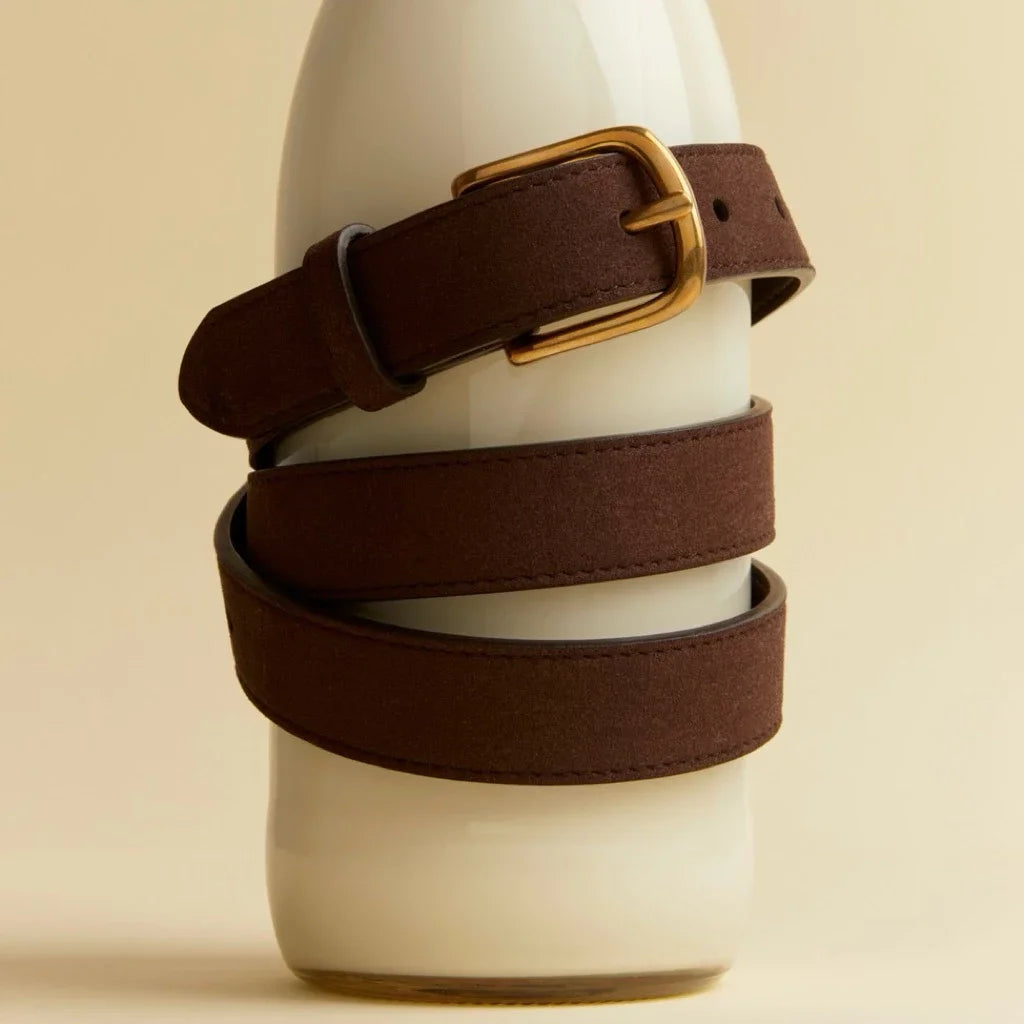 SOMETHING THE DAILY BELT (BROWN SUEDE)