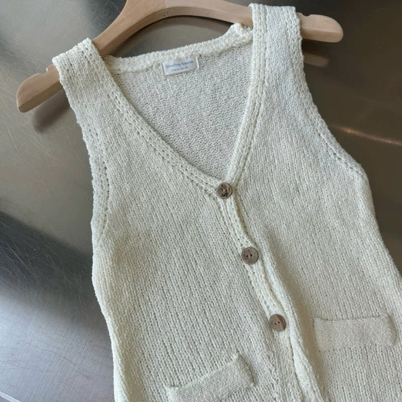 SOMETHING SUSIE KNIT VEST (VANILLA)