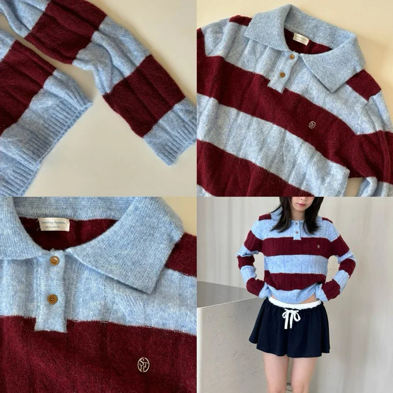 SOMETHING ROSÉ WOOL KNIT SWEATER